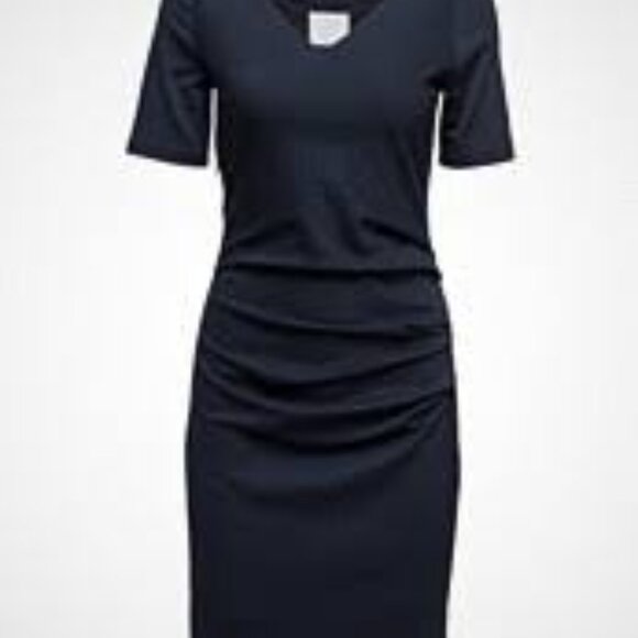 Kaff women s black Party cocktail Dress size small V-Neck with Sleeve by - Picture 7 of 16